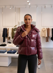 Glanzende Pufferjas / Verstelbare Capuchon / Moderne Vrouwen / Winter