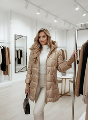 Gewatteerde Jas / Stijlvol Brons / Dames / Winter