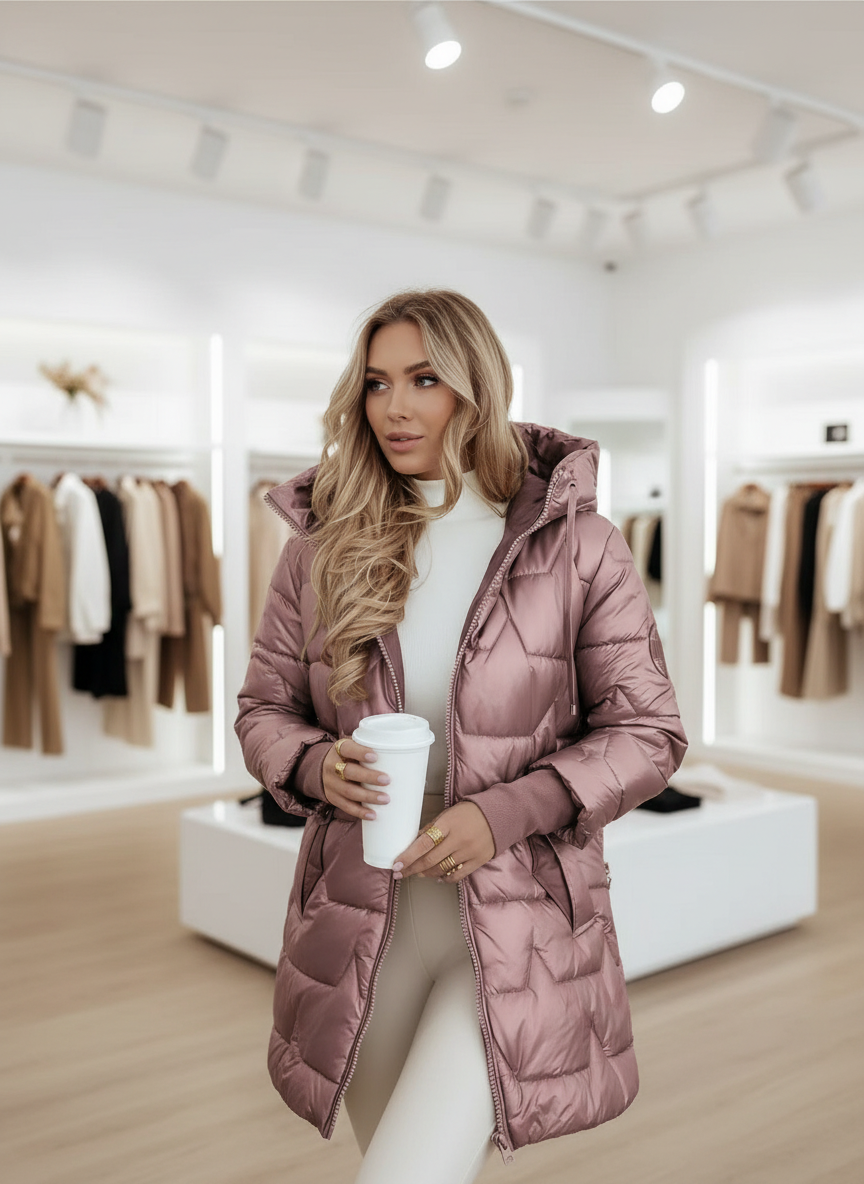 Gewatteerde Jas / Stijlvol Brons / Dames / Winter