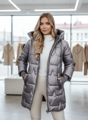 Gewatteerde Jas / Stijlvol Brons / Dames / Winter