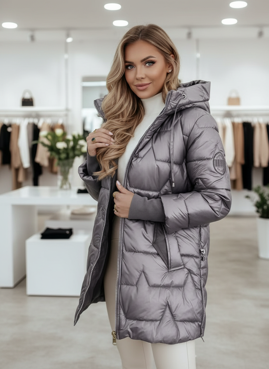 Gewatteerde Jas / Stijlvol Brons / Dames / Winter