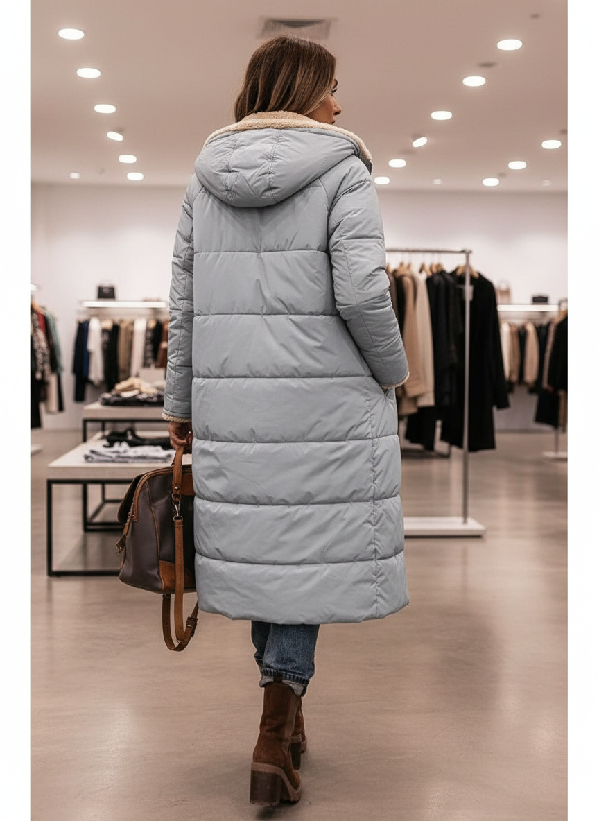 Warme Lange Pufferjas met Superzachte Sherpa Voering