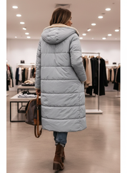 Warme Lange Pufferjas met Superzachte Sherpa Voering