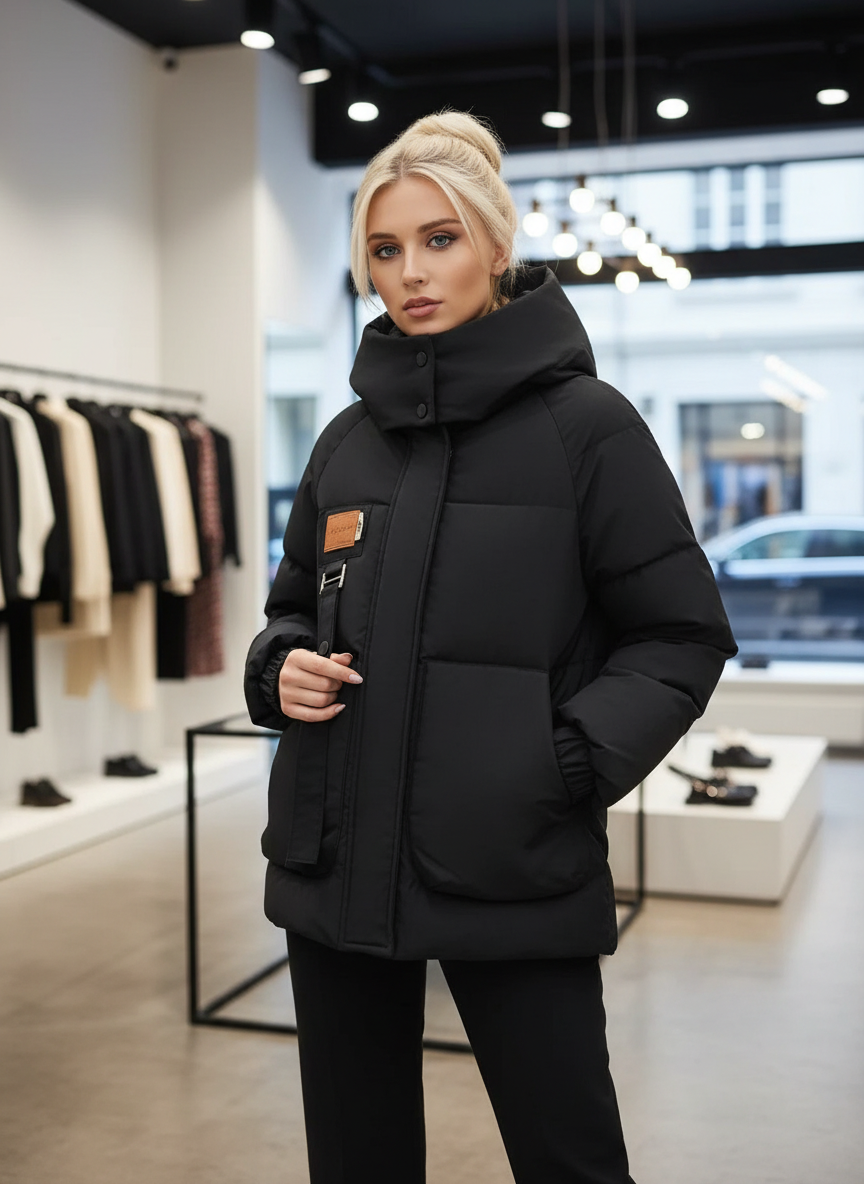 Gewatteerde Jas / Hoge Kraag / Vrouwen / Winter