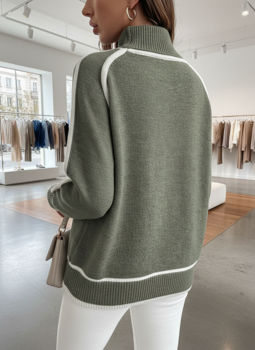 Relaxed Fit Coltrui met Contrasterende Details voor Dames