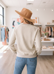 Comfortabel Sweatshirt met Chevronpatroon – Relaxte Pasvorm