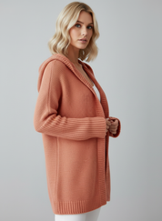 Zachte Hooded Knit Cardigan voor Ultiem Comfort en Stijl