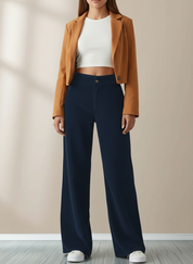 Ribgebreide Trui & Corduroy Set voor Casual Chic Comfort