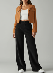 Ribgebreide Trui & Corduroy Set voor Casual Chic Comfort