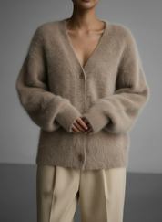 Ultiem Zacht Oversized Vest van Luxe Angora Blend