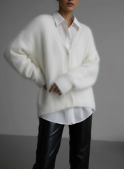 Ultiem Zacht Oversized Vest van Luxe Angora Blend