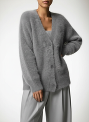 Ultiem Zacht Oversized Vest van Luxe Angora Blend