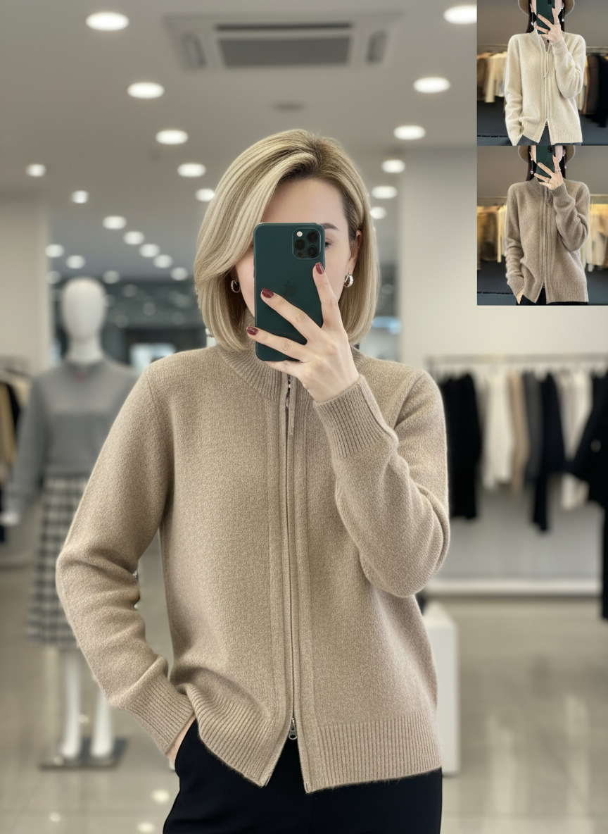 Fabiola: Je nieuwe favoriete gebreide cardigan met rits