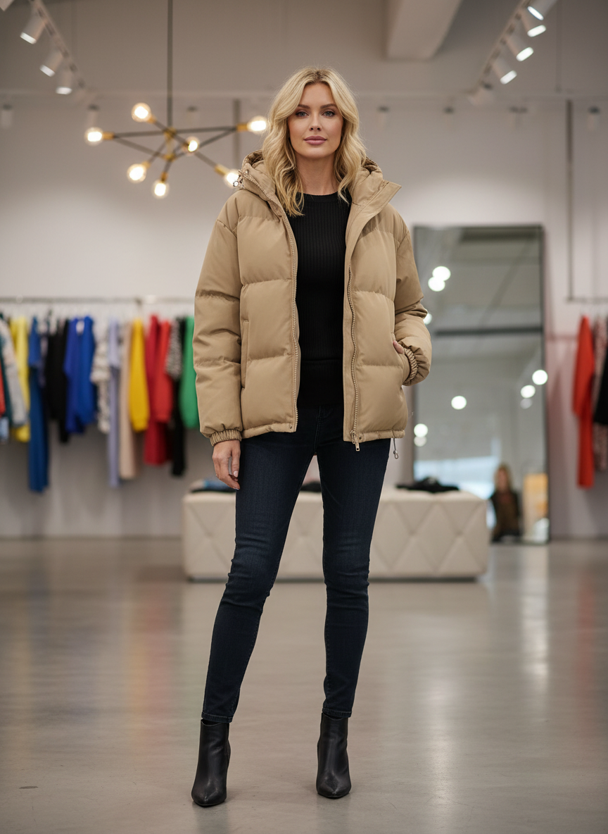 Super Warme Winterjas met Capuchon voor Comfort en Stijl