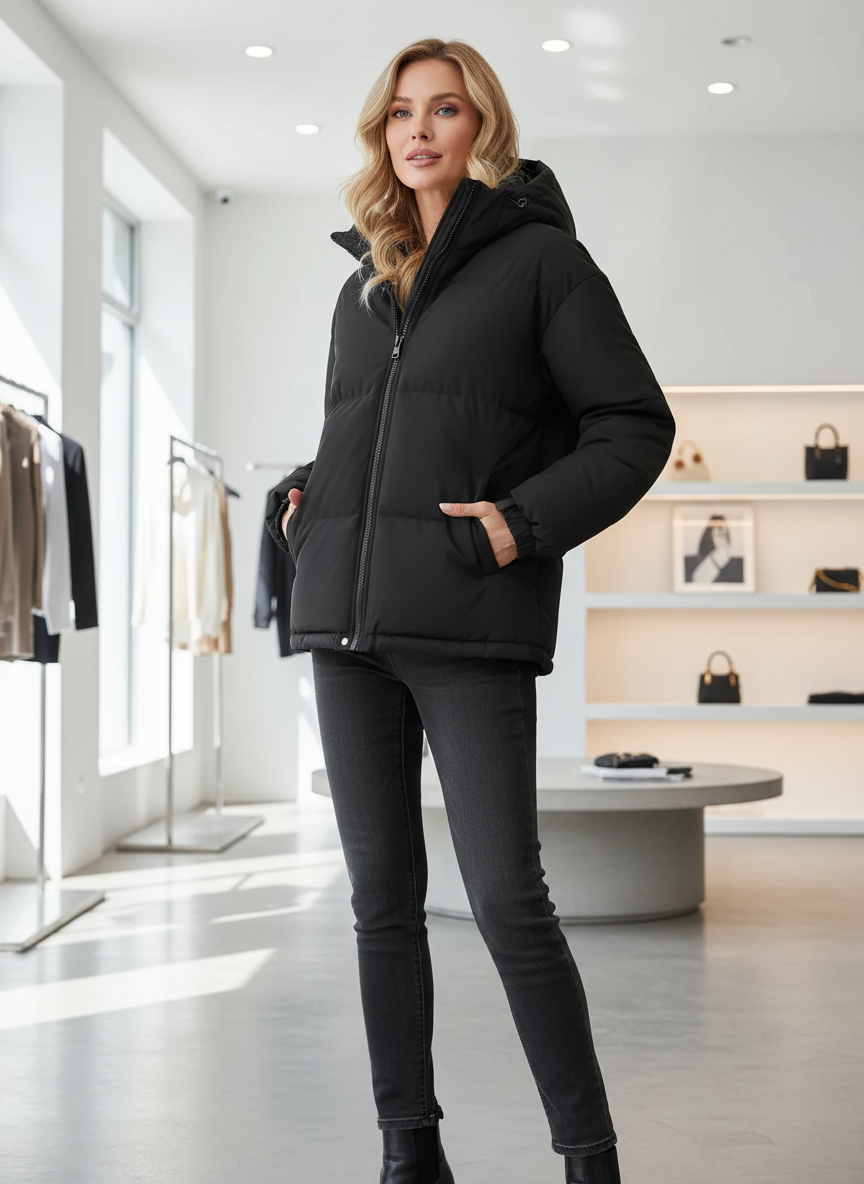 Super Warme Winterjas met Capuchon voor Comfort en Stijl