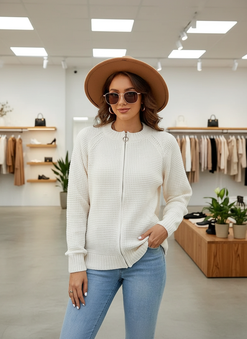 Ultiem Zacht Wafelgebreid Vest: Jouw Nieuwe Favoriete Comfortlaag