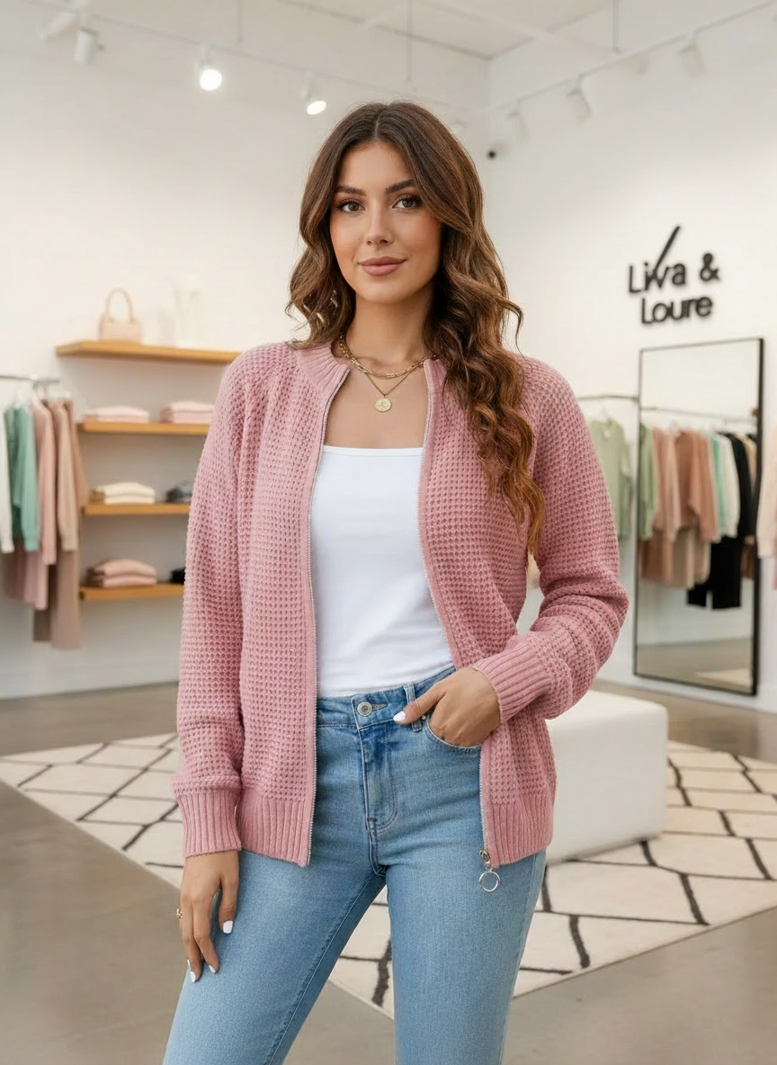 Ultiem Zacht Wafelgebreid Vest: Jouw Nieuwe Favoriete Comfortlaag