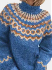 Warme Fair Isle Coltrui met Jacquardprint voor Dames