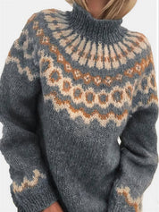 Warme Fair Isle Coltrui met Jacquardprint voor Dames