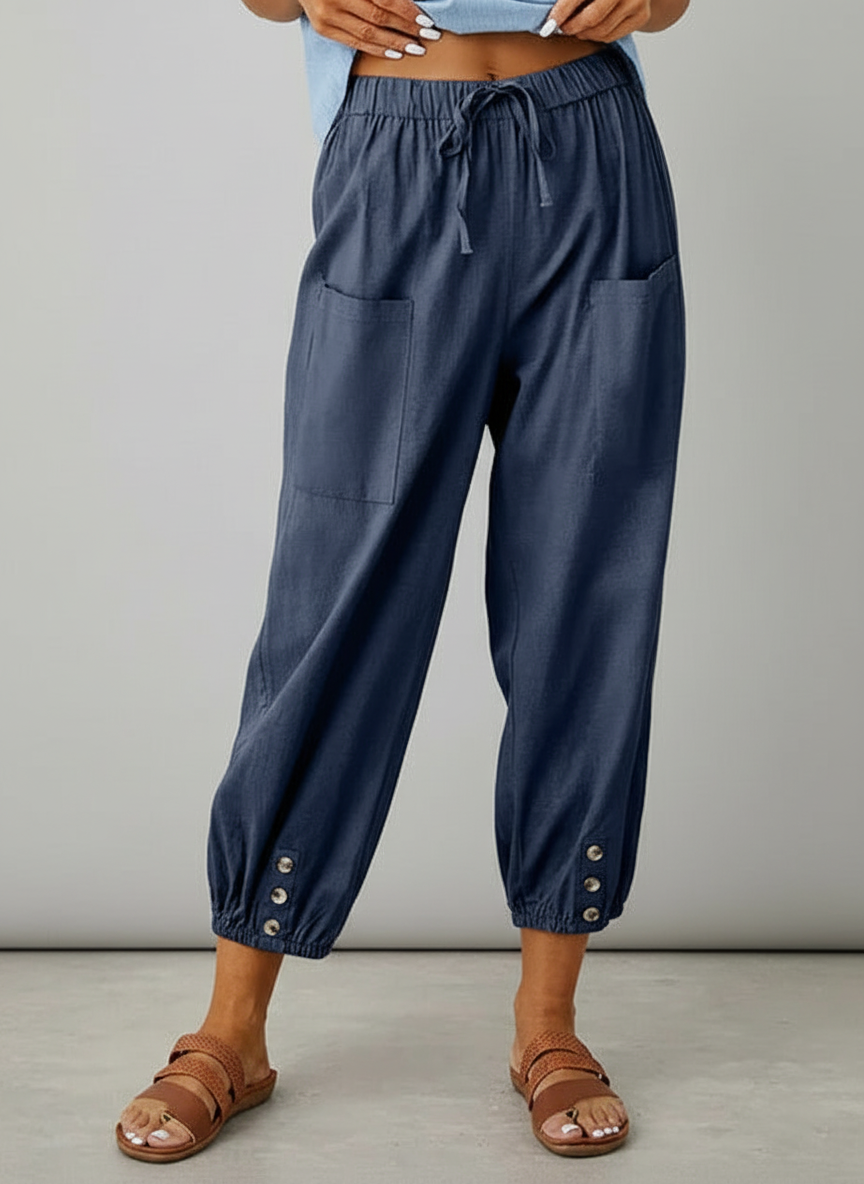 Luchtige Capri Broek met Koord voor Ultiem Zomercomfort