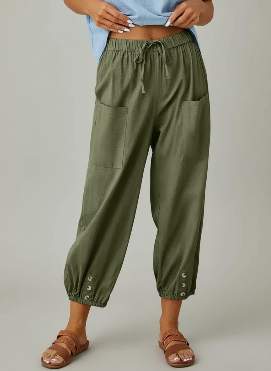 Luchtige Capri Broek met Koord voor Ultiem Zomercomfort