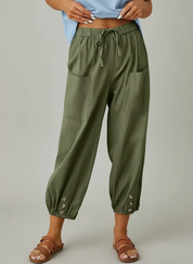 Luchtige Capri Broek met Koord voor Ultiem Zomercomfort