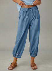 Luchtige Capri Broek met Koord voor Ultiem Zomercomfort