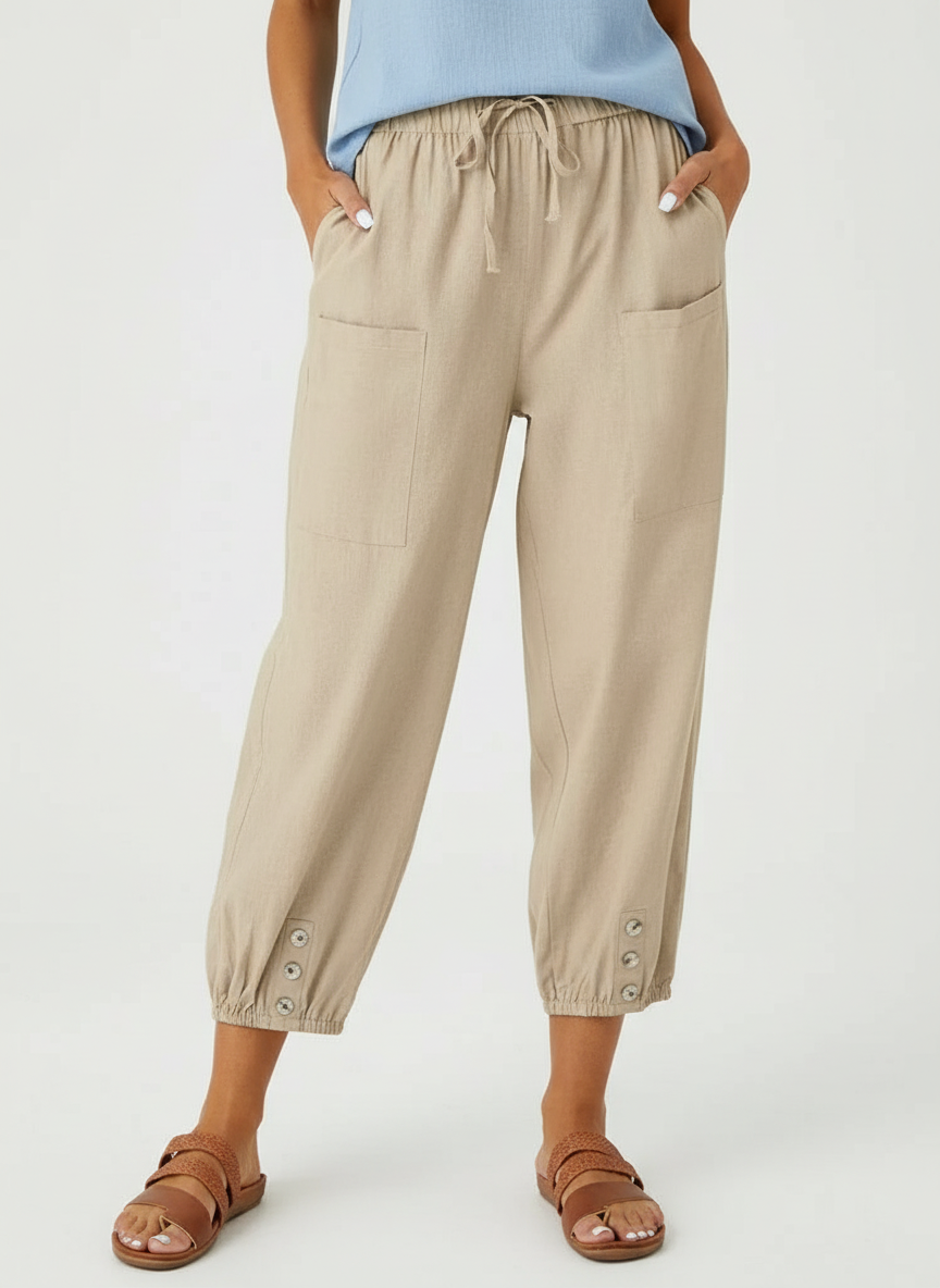 Luchtige Capri Broek met Koord voor Ultiem Zomercomfort