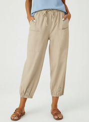 Luchtige Capri Broek met Koord voor Ultiem Zomercomfort