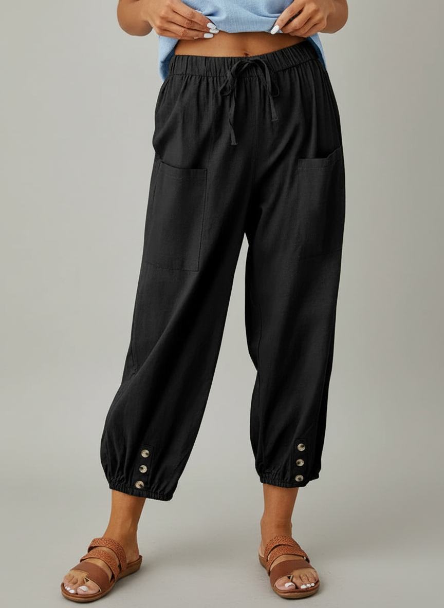 Luchtige Capri Broek met Koord voor Ultiem Zomercomfort