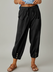 Luchtige Capri Broek met Koord voor Ultiem Zomercomfort