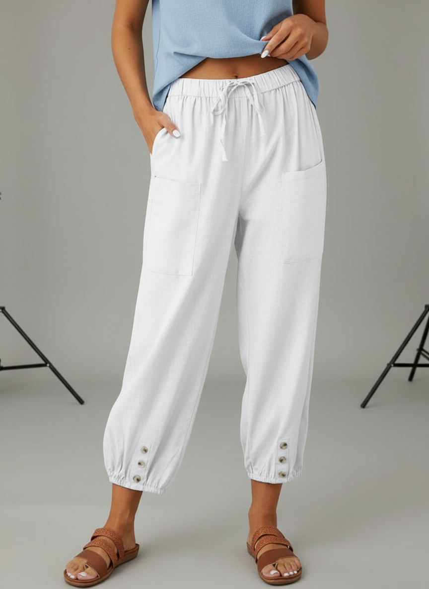 Luchtige Capri Broek met Koord voor Ultiem Zomercomfort