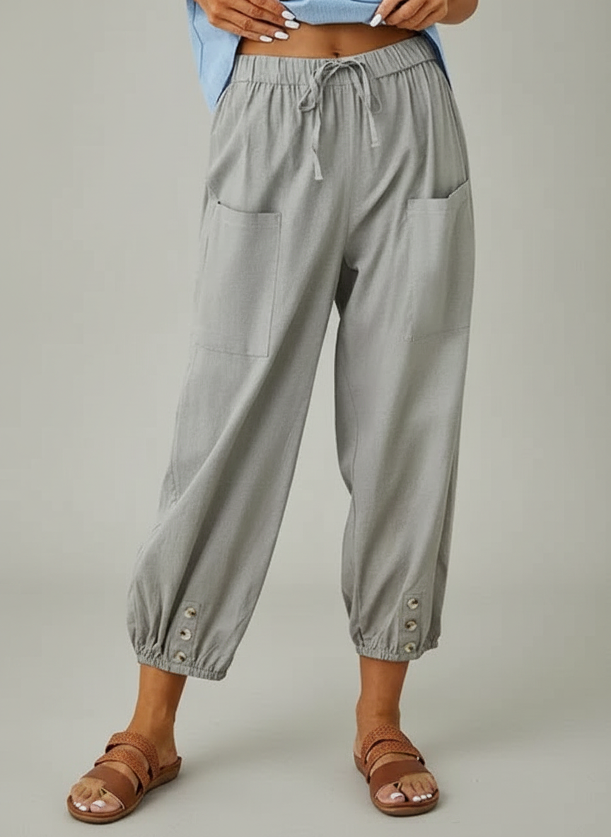 Luchtige Capri Broek met Koord voor Ultiem Zomercomfort