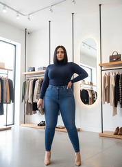 Flatterende High-Waist Skinny Jeans met Perfecte Pasvorm