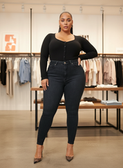 Flatterende High-Waist Skinny Jeans met Perfecte Pasvorm
