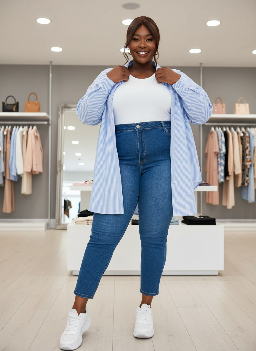 Flatterende High-Waist Skinny Jeans met Perfecte Pasvorm