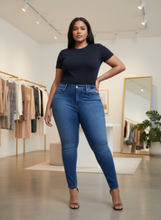 Flatterende High-Waist Skinny Jeans met Perfecte Pasvorm