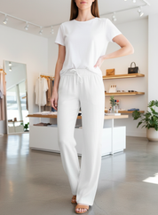 Luchtige Linnenblend Broek voor Dames – Relaxte Pasvorm