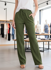 Luchtige Linnenblend Broek voor Dames – Relaxte Pasvorm
