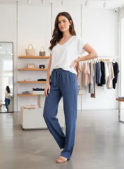 Luchtige Linnenblend Broek voor Dames – Relaxte Pasvorm
