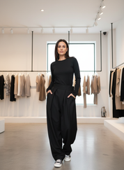 Roxy Wijde Pijpen Broek met Hoge Taille voor Comfort