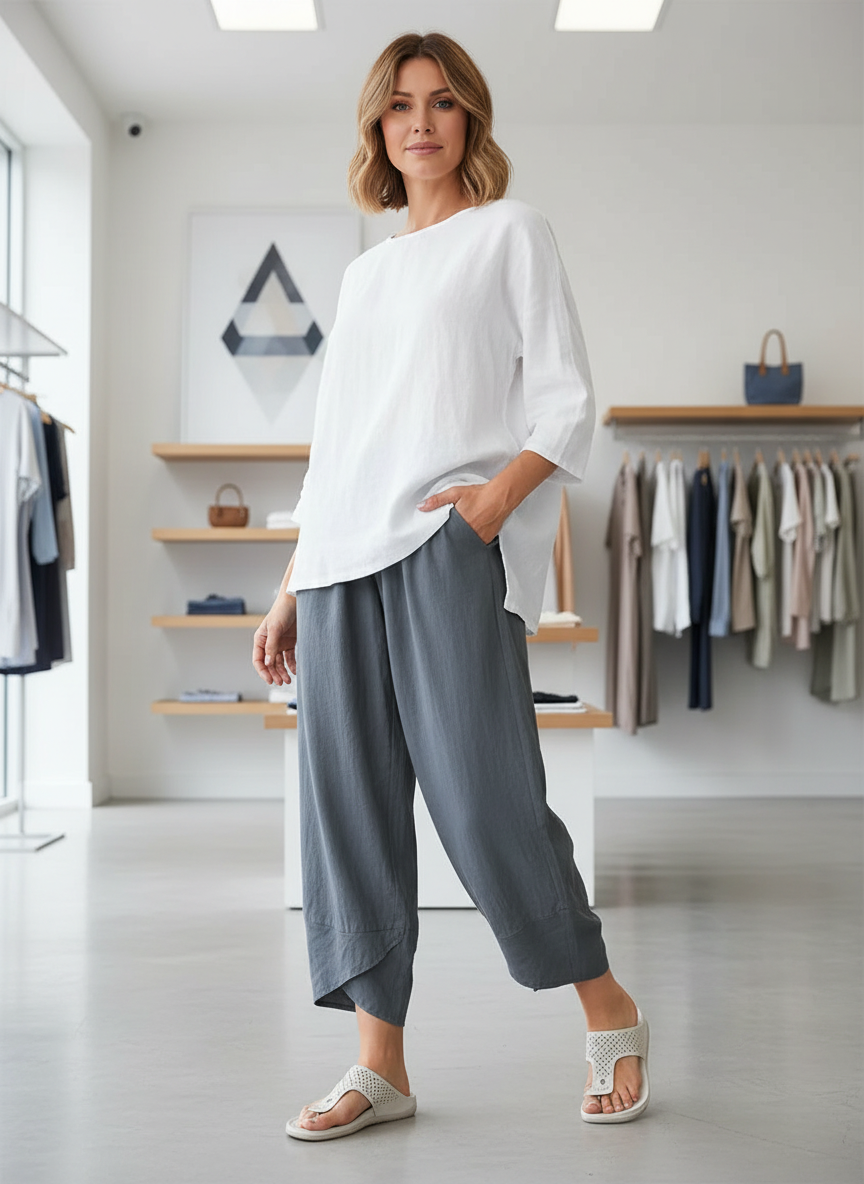 Luchtige Linnen Mix Broek voor Dames | Stijlvol Zomercomfort
