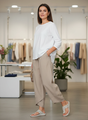 Luchtige Linnen Mix Broek voor Dames | Stijlvol Zomercomfort