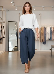 Luchtige Linnen Mix Broek voor Dames | Stijlvol Zomercomfort