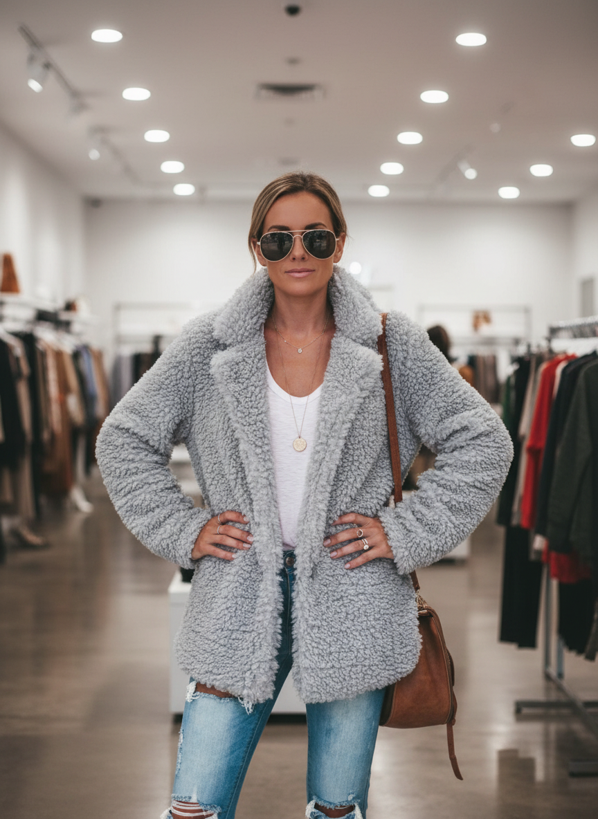 Ultieme Zachte Teddy Jas voor Dames: Heerlijk Warm & Stijlvol