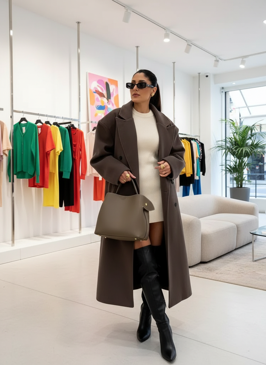 Luxe Oversized Wollen Trenchcoat: Warm & Chic voor Elke Dag