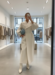 Lange Elegante Wikkeljas van Wolmix voor de Winter