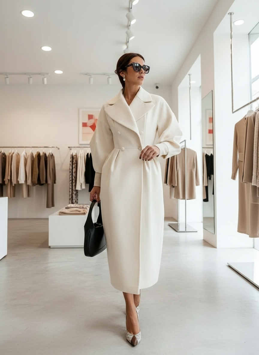 Lange Elegante Wikkeljas van Wolmix voor de Winter