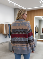 Comfortabele Paislee Sweater met Geometrisch Patroon