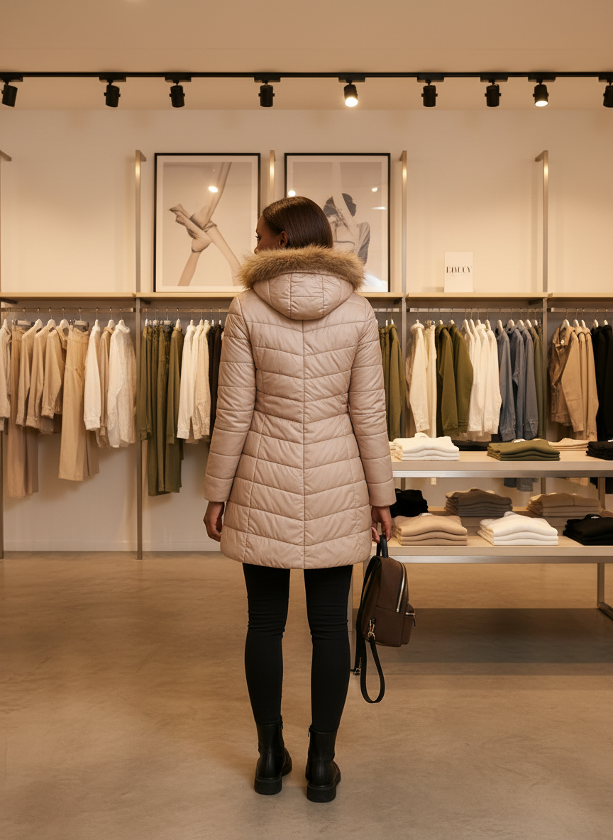 Warm Pufferjack met Luxe Faux Fur voor Dames